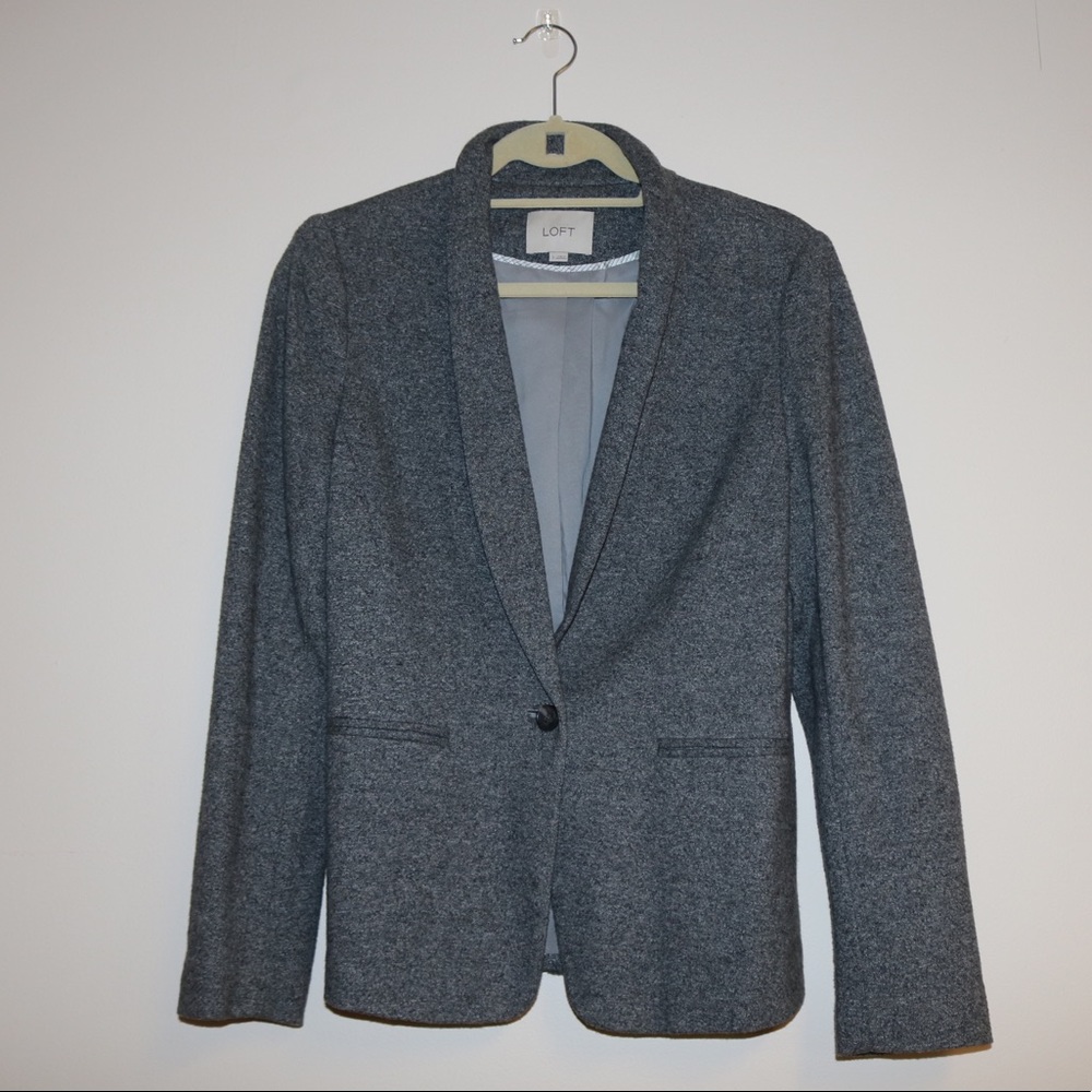 Grey LOFT Blazer with button